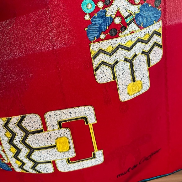 Cartier Scarf. 100% Silk. Jewel (gemstone) motif. Hand rolled. Made in Italy. - Picture 6 of 16